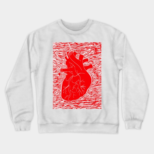 Red Heart Crewneck Sweatshirt by k8_thenotsogreat